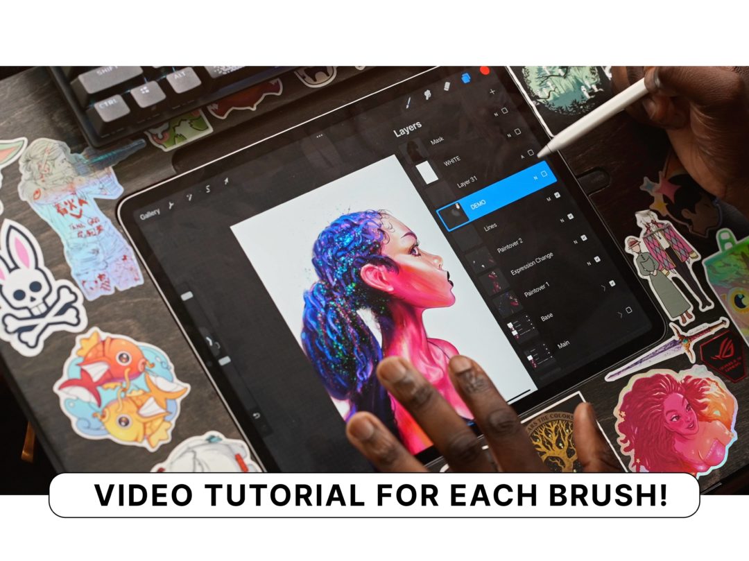 真实漫画绘画半色调线条水彩笔触效果procreate笔刷画笔素材 ergoREDUX – Procreate Brushset 笔刷资源 sucaiwan.com