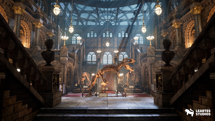 UE素材 151组独特恐龙历史博馆事内环境3D模型元素包 Historical Museum 样机素材 sucaiwan.com