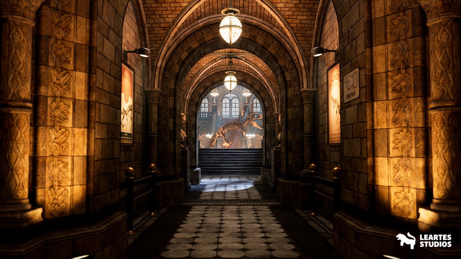 UE素材 151组独特恐龙历史博馆事内环境3D模型元素包 Historical Museum 样机素材 sucaiwan.com