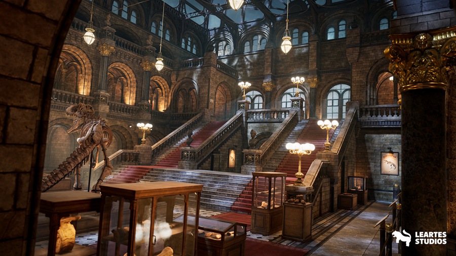 UE素材 151组独特恐龙历史博馆事内环境3D模型元素包 Historical Museum 样机素材 sucaiwan.com