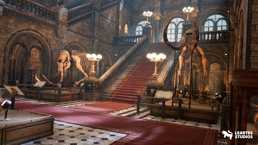 UE素材 151组独特恐龙历史博馆事内环境3D模型元素包 Historical Museum 样机素材 sucaiwan.com