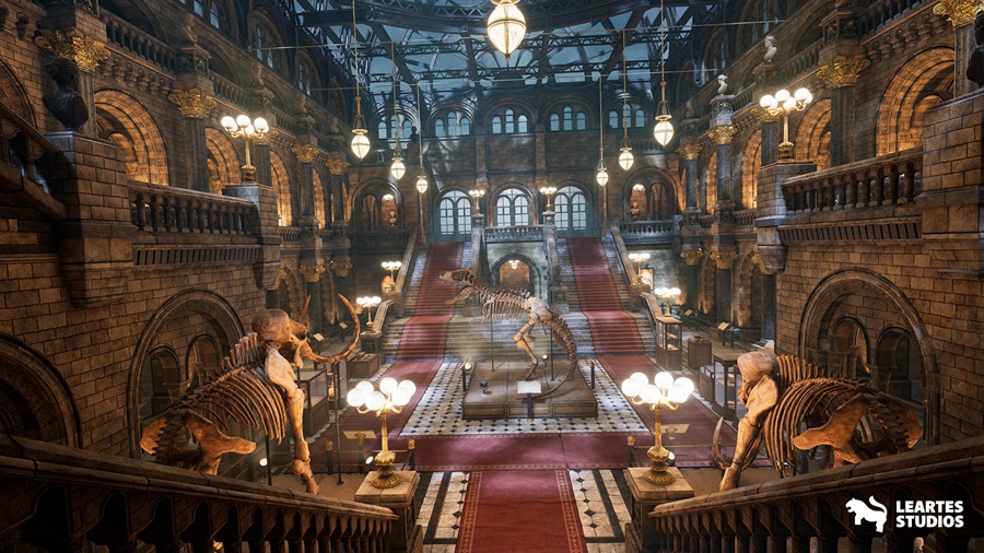 UE素材 151组独特恐龙历史博馆事内环境3D模型元素包 Historical Museum 样机素材 sucaiwan.com