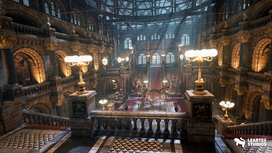 UE素材 151组独特恐龙历史博馆事内环境3D模型元素包 Historical Museum 样机素材 sucaiwan.com