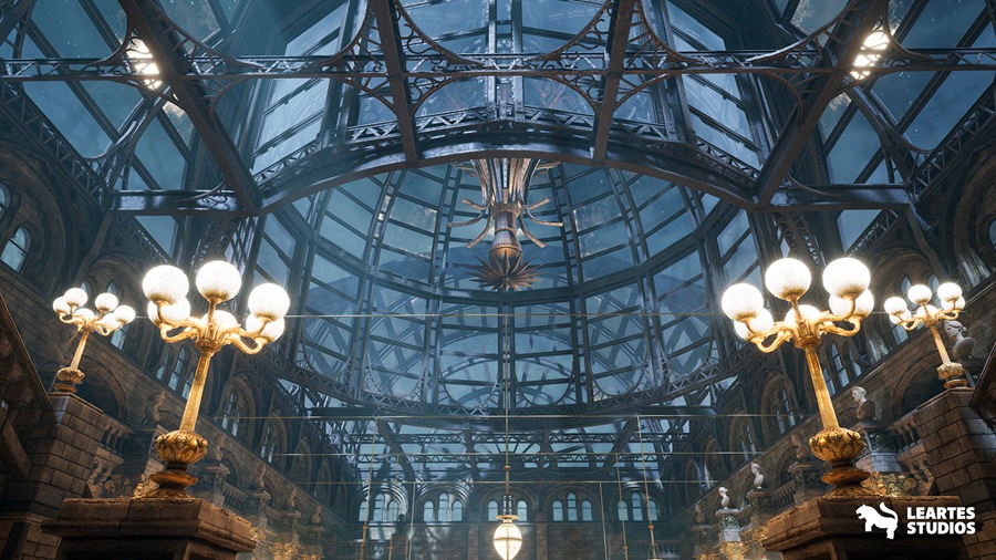 UE素材 151组独特恐龙历史博馆事内环境3D模型元素包 Historical Museum 样机素材 sucaiwan.com