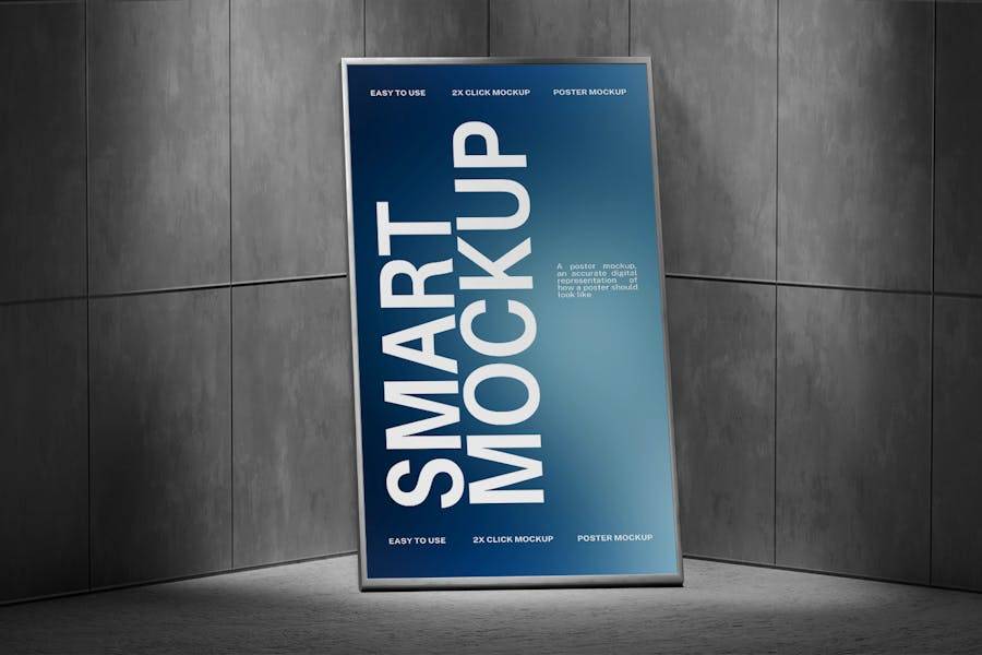 逼真楼梯过道墙面海报招贴艺术品挂画设计PS展示贴图样机模板 Poster Mockup | Black Wall 样机素材 第3张-素材湾丨精选海外优质设计素材资源 逼真楼梯过道墙面海报招贴艺术品挂画设计PS展示贴图样机模板 Poster Mockup | Black Wall 样机素材 sucaiwan.com