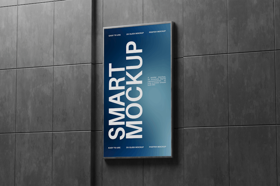 逼真楼梯过道墙面海报招贴艺术品挂画设计PS展示贴图样机模板 Poster Mockup | Black Wall 样机素材 第5张-素材湾丨精选海外优质设计素材资源 逼真楼梯过道墙面海报招贴艺术品挂画设计PS展示贴图样机模板 Poster Mockup | Black Wall 样机素材 sucaiwan.com