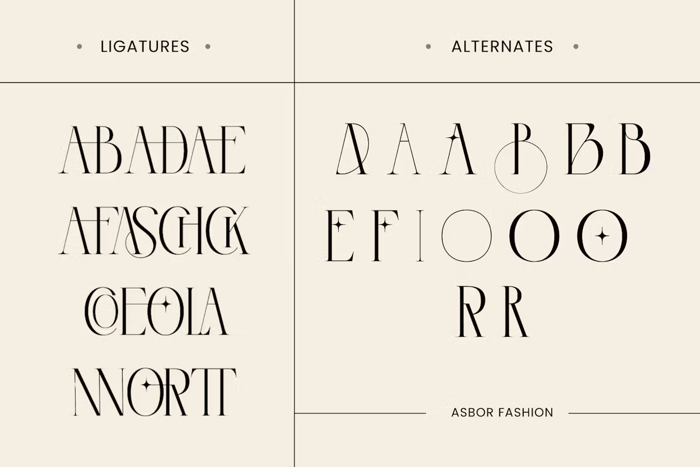 优雅复古美学品牌杂志海报徽标设计衬线英文字体安装包 Asbor – Logo Font 设计素材 sucaiwan.com