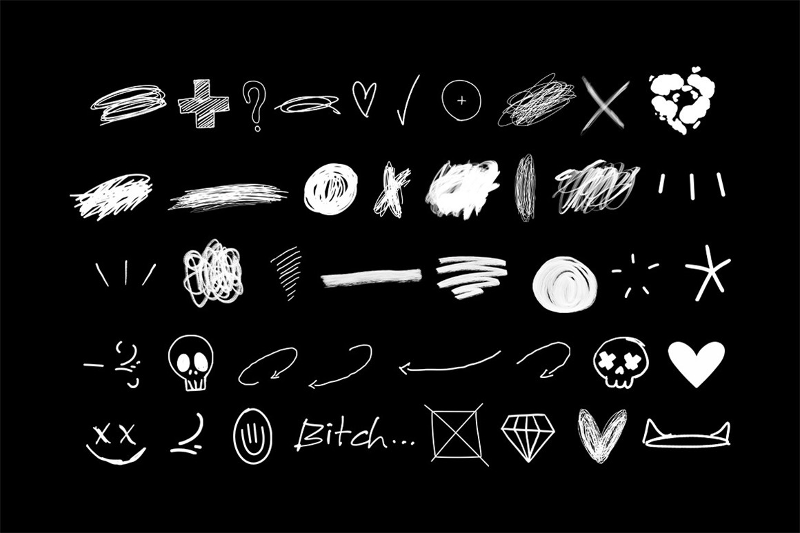 LAYER LAB 233个潮流手绘嘻哈涂鸦线条表情趣味字母符号标记PNG素材包 233 Marker 图片素材 第7张-素材湾丨精选海外优质设计素材资源 LAYER LAB 233个潮流手绘嘻哈涂鸦线条表情趣味字母符号标记PNG素材包 233 Marker 图片素材 sucaiwan.com