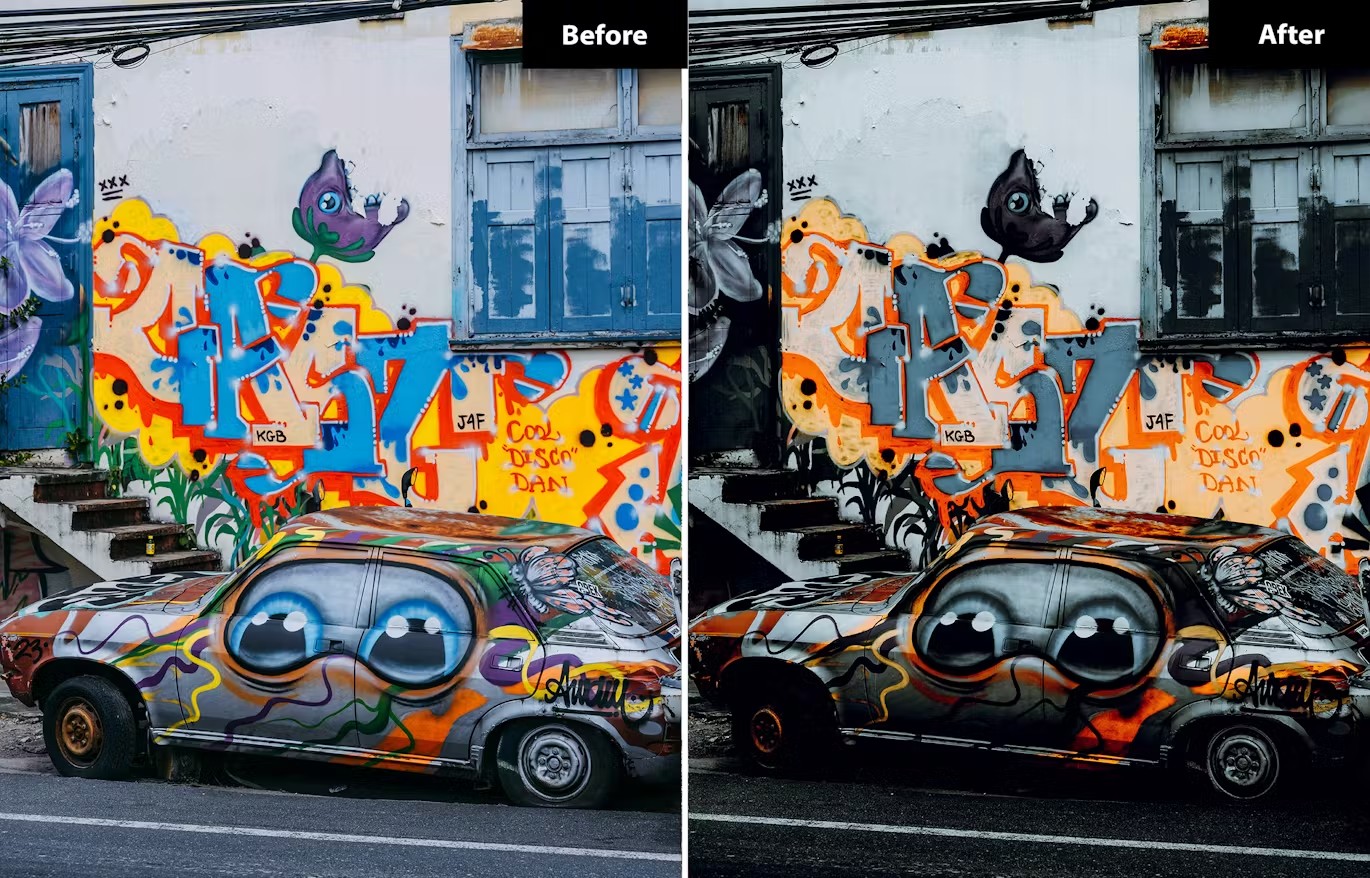 6组哑光黑色电影婚礼旅行摄影照片调色Lightroom预设 6 Matte Black Lightroom and Photoshop Presets 插件预设 sucaiwan.com