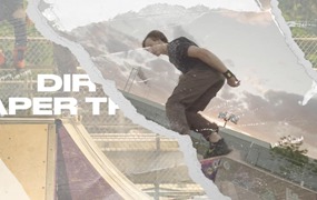 FCPX插件:老式做旧脏拼贴定格动画撕纸转场视觉效果