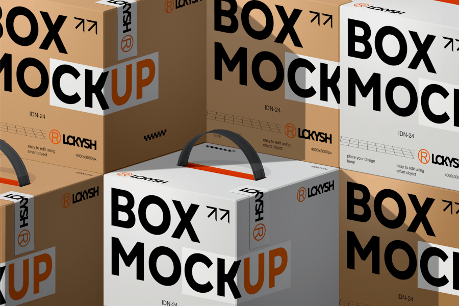 时尚方形手提产品包装纸盒设计展示效果图PS贴图样机模板 Box Mockup 样机素材 第1张-素材湾丨精选海外优质设计素材资源 时尚方形手提产品包装纸盒设计展示效果图PS贴图样机模板 Box Mockup 样机素材 sucaiwan.com
