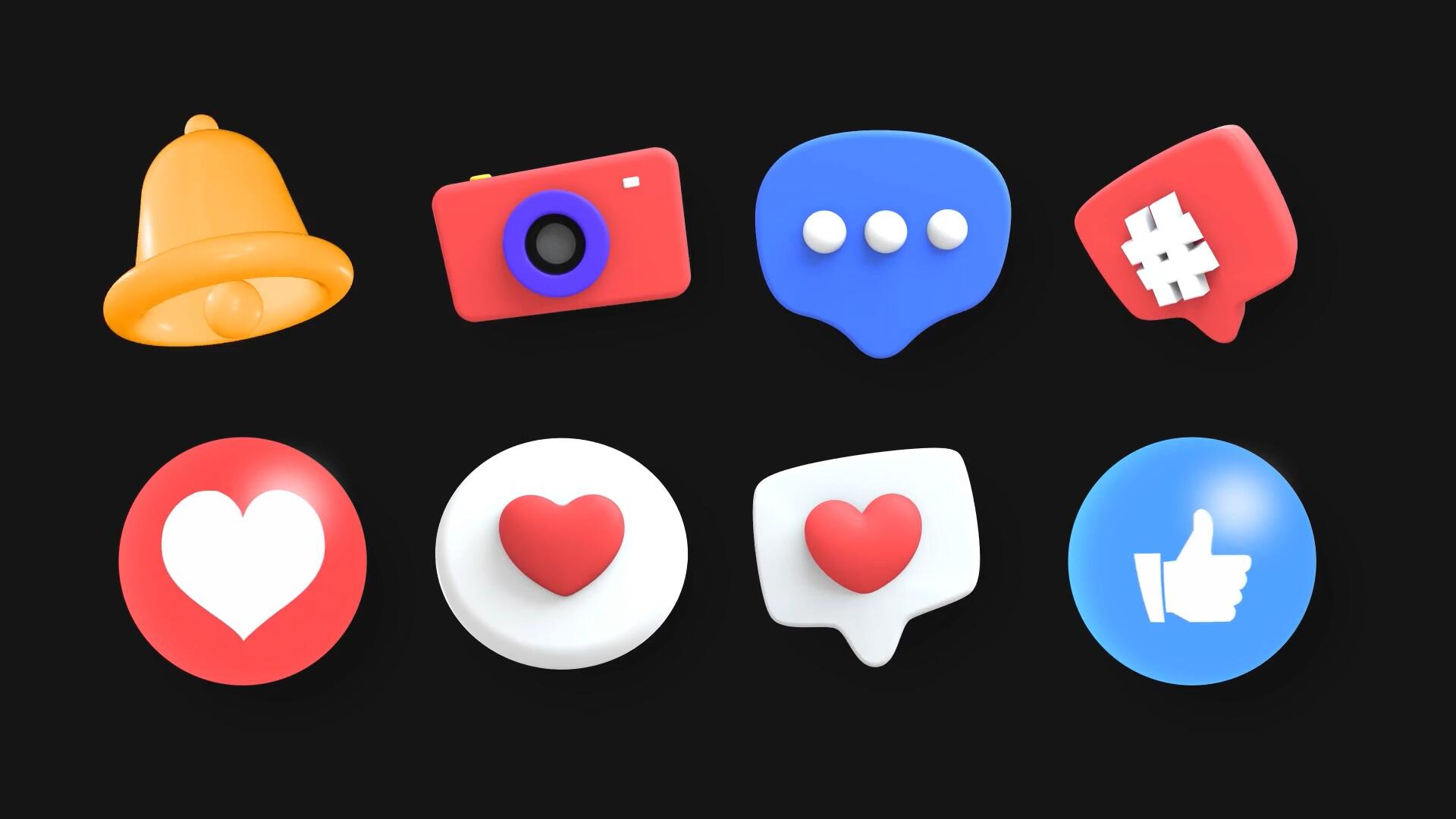 FCPX插件：51款趣味卡通现代3D表情包emoji符号图标演示动画套装 , sucaiwan.com