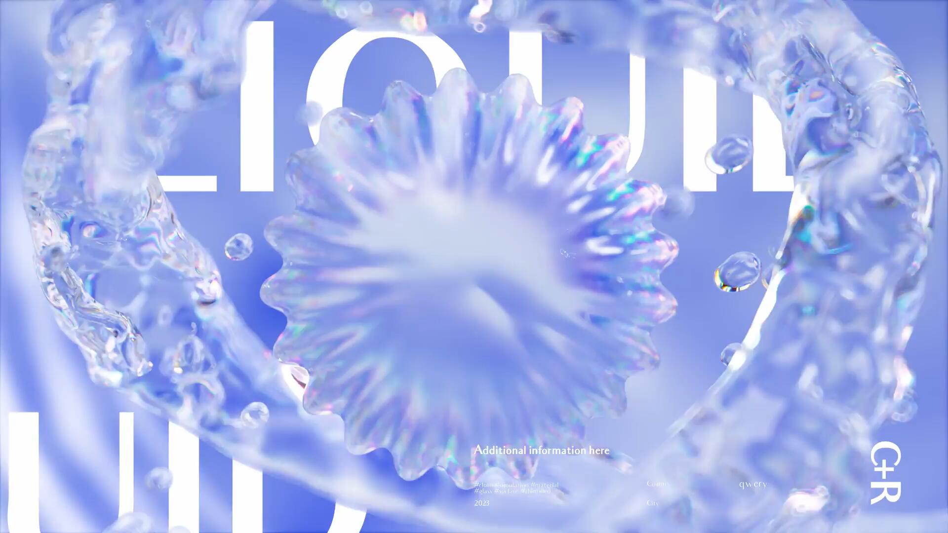 AE/PR/FCPX/达芬奇模板：抽象几何冰块文字标题排版液态3D背景场景动画 , sucaiwan.com