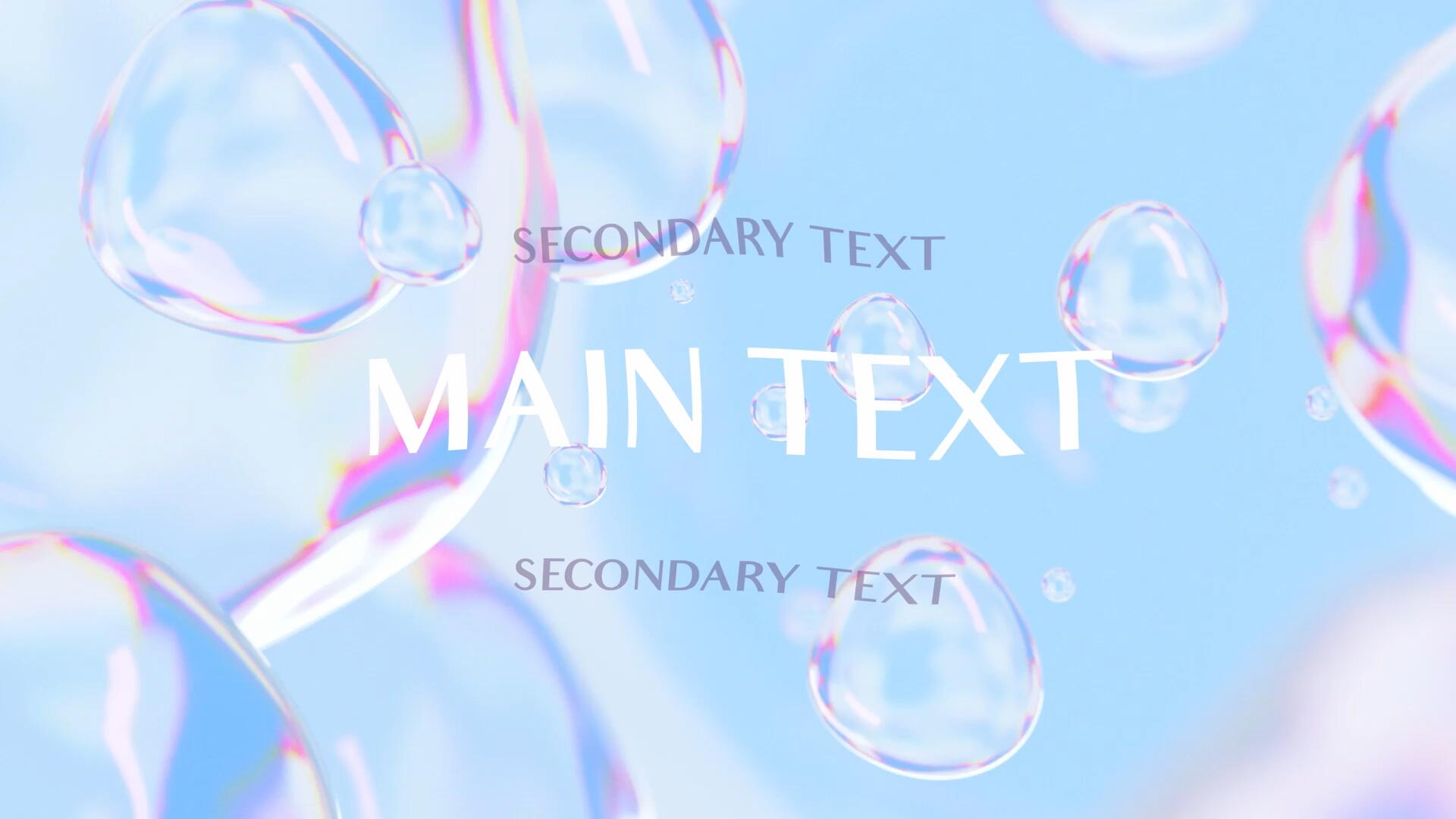 AE/PR/FCPX/达芬奇模板：抽象几何冰块文字标题排版液态3D背景场景动画 , sucaiwan.com