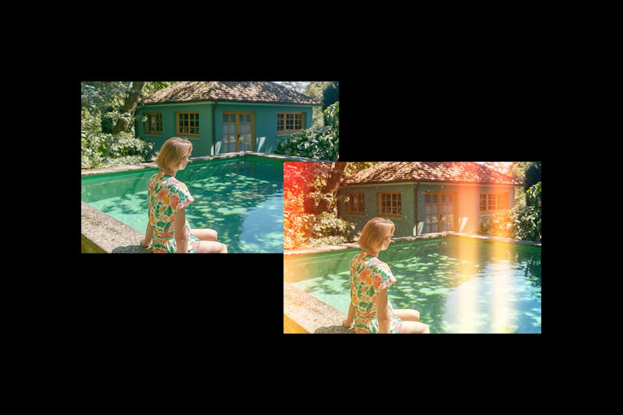 复古漏光太阳耀斑灰尘纹理照片效果PS特效滤镜样机模板素材 Light Leaks & Flares Photo Effect 插件预设 sucaiwan.com