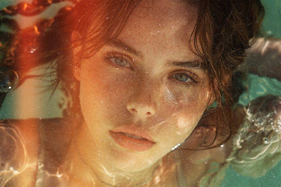 复古漏光太阳耀斑灰尘纹理照片效果PS特效滤镜样机模板素材 Light Leaks & Flares Photo Effect 插件预设 sucaiwan.com