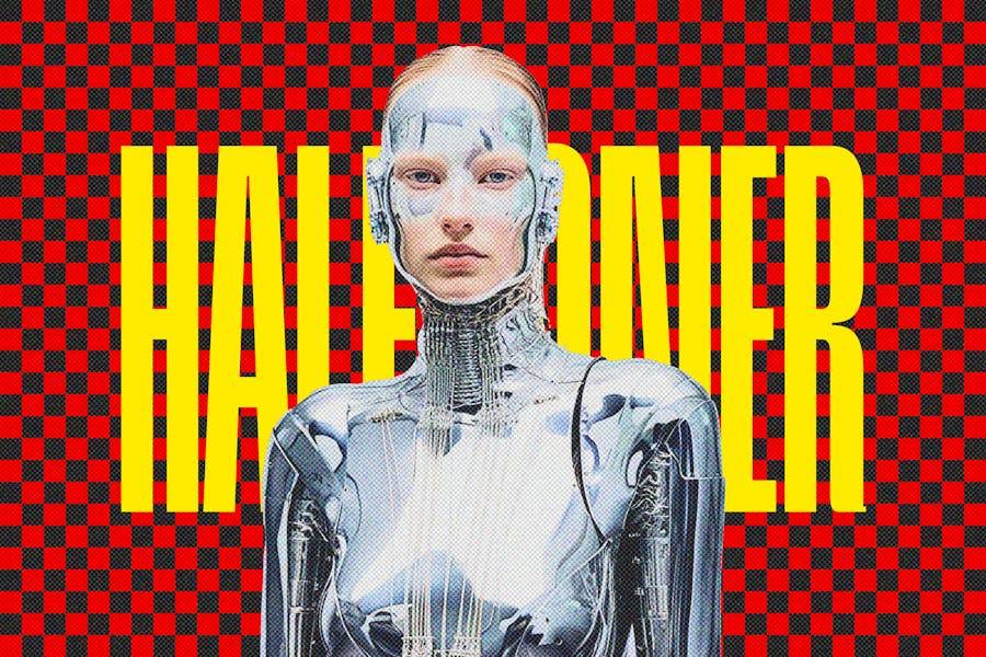 赛博朋克风格复古半色调点状照片效果PS特效样机素材 Checkered Halftone Photo Effect 插件预设 第1张-素材湾丨精选海外优质设计素材资源 赛博朋克风格复古半色调点状照片效果PS特效样机素材 Checkered Halftone Photo Effect 插件预设 sucaiwan.com