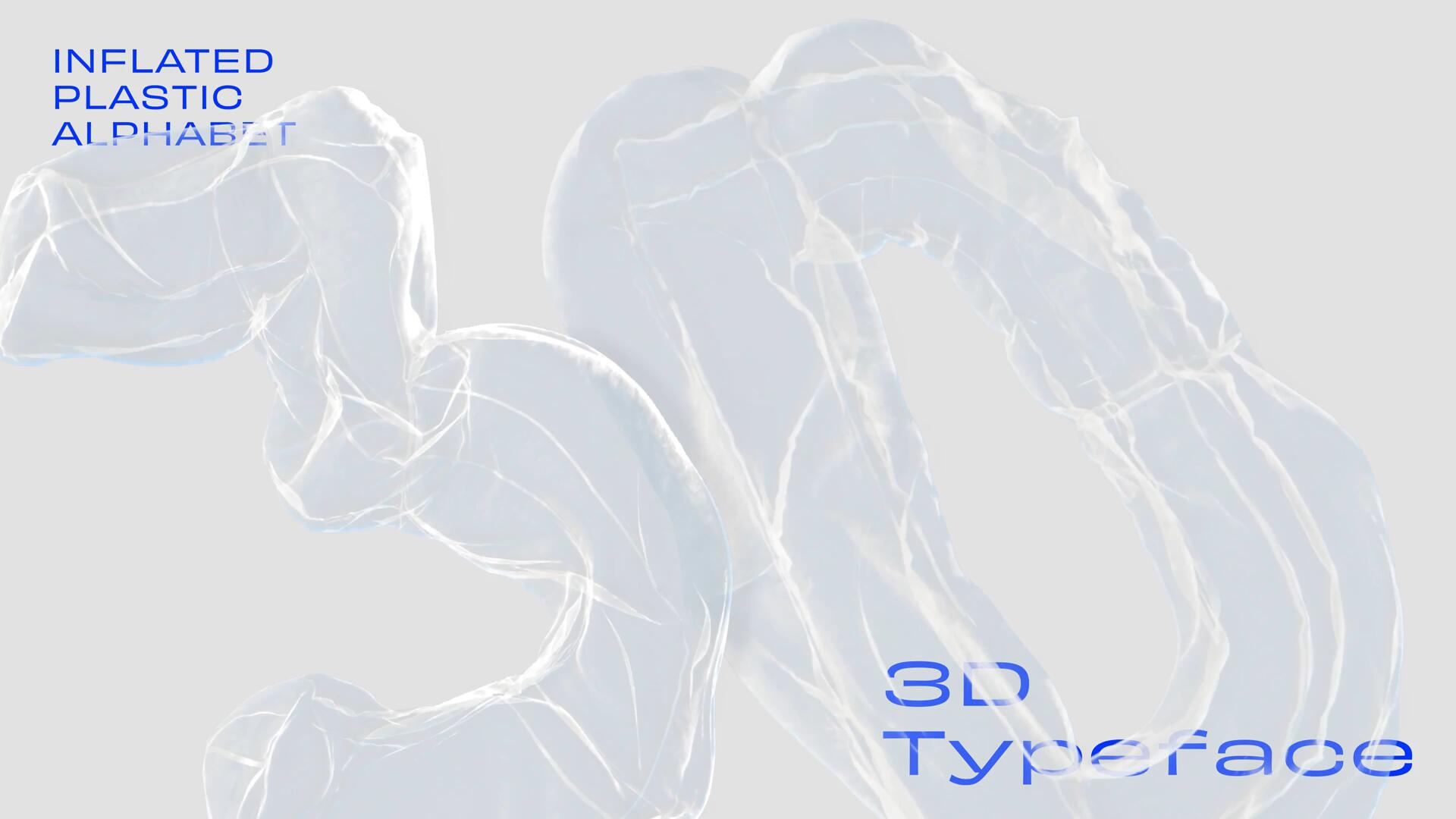 AE模板：52款3D趣味轻松透明塑料膨胀英文大写字母数字符号动画AE视频模板 Easy Breezy Typeface , sucaiwan.com