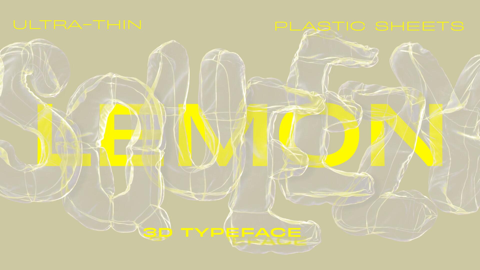 AE模板：52款3D趣味轻松透明塑料膨胀英文大写字母数字符号动画AE视频模板 Easy Breezy Typeface , sucaiwan.com