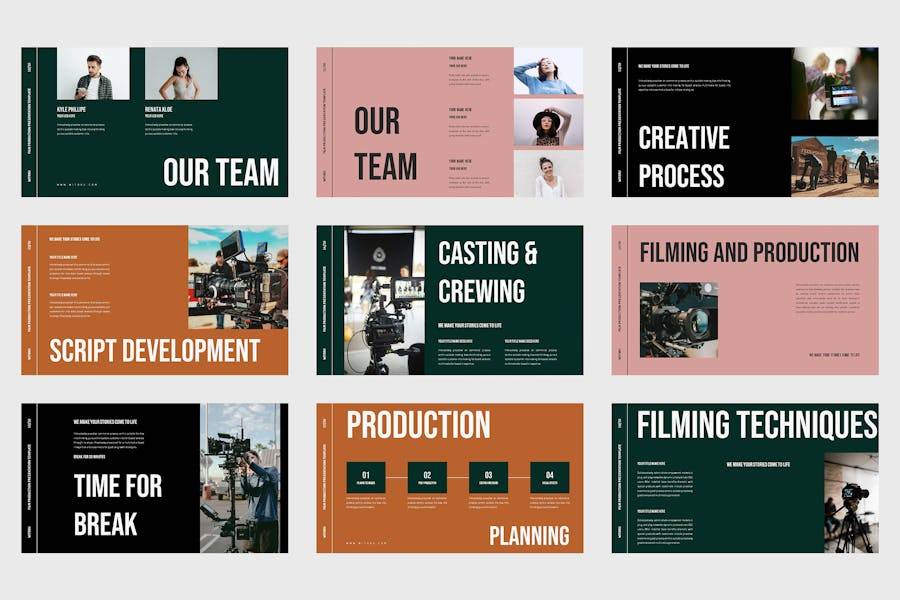 电影制作摄影作品集演示文稿设计Keynote模板 Witoku – Film Production Keynote Template 幻灯图表 第7张-素材湾丨精选海外优质设计素材资源 电影制作摄影作品集演示文稿设计Keynote模板 Witoku – Film Production Keynote Template 幻灯图表 sucaiwan.com