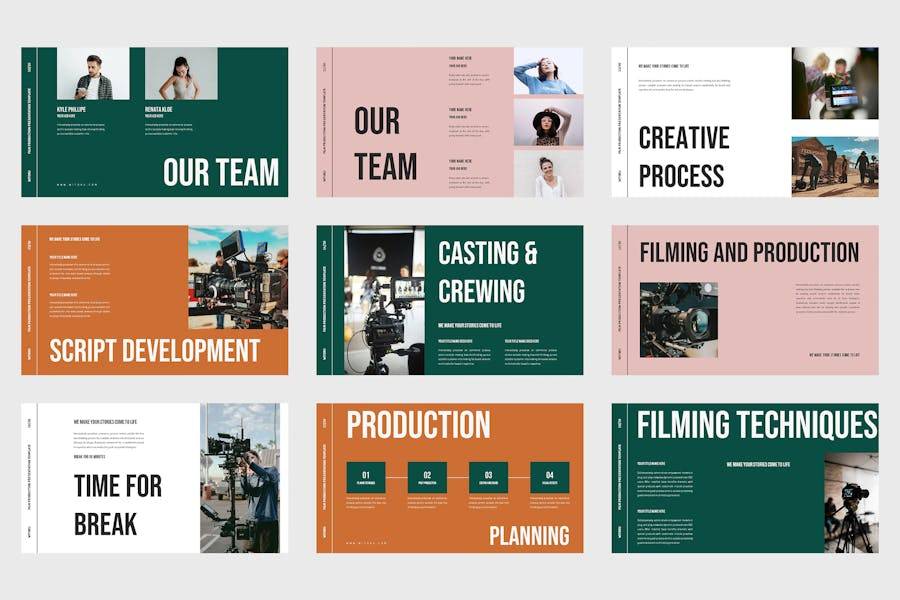 电影制作摄影作品集演示文稿设计Keynote模板 Witoku – Film Production Keynote Template 幻灯图表 第9张-素材湾丨精选海外优质设计素材资源 电影制作摄影作品集演示文稿设计Keynote模板 Witoku – Film Production Keynote Template 幻灯图表 sucaiwan.com