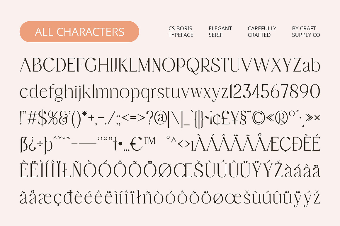 现代时尚品牌杂志海报设计衬线英文字体安装包 CS Boris – Elegant Font 设计素材 第8张-素材湾丨精选海外优质设计素材资源 现代时尚品牌杂志海报设计衬线英文字体安装包 CS Boris – Elegant Font 设计素材 sucaiwan.com