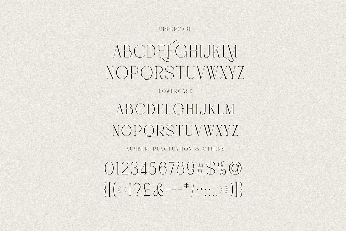 时尚复古品牌网站婚礼设计衬线英文字体安装包 Caroline Luxury Serif 设计素材 sucaiwan.com