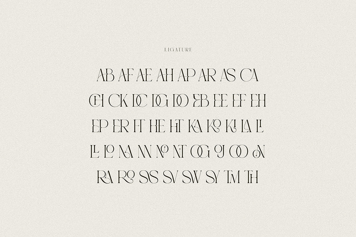 时尚复古品牌网站婚礼设计衬线英文字体安装包 Caroline Luxury Serif 设计素材 sucaiwan.com