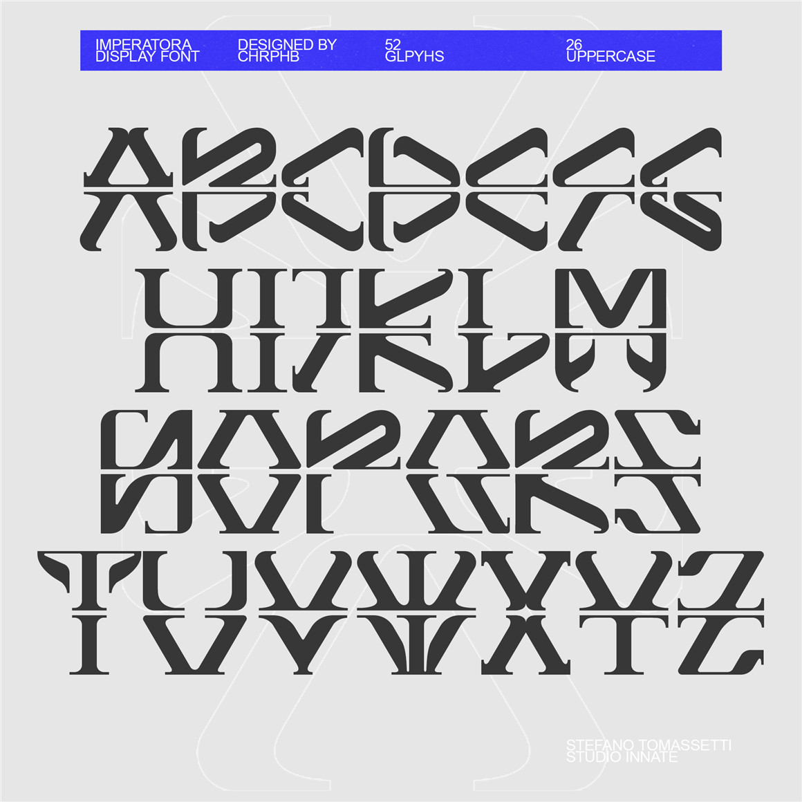 Studio Innate 赛博机能游戏优雅神秘奢华抽象艺术海报徽标标题LOGO设计装饰英文字体 Imperatora 设计素材 第2张-素材湾丨精选海外优质设计素材资源 Studio Innate 赛博机能游戏优雅神秘奢华抽象艺术海报徽标标题LOGO设计装饰英文字体 Imperatora 设计素材 sucaiwan.com