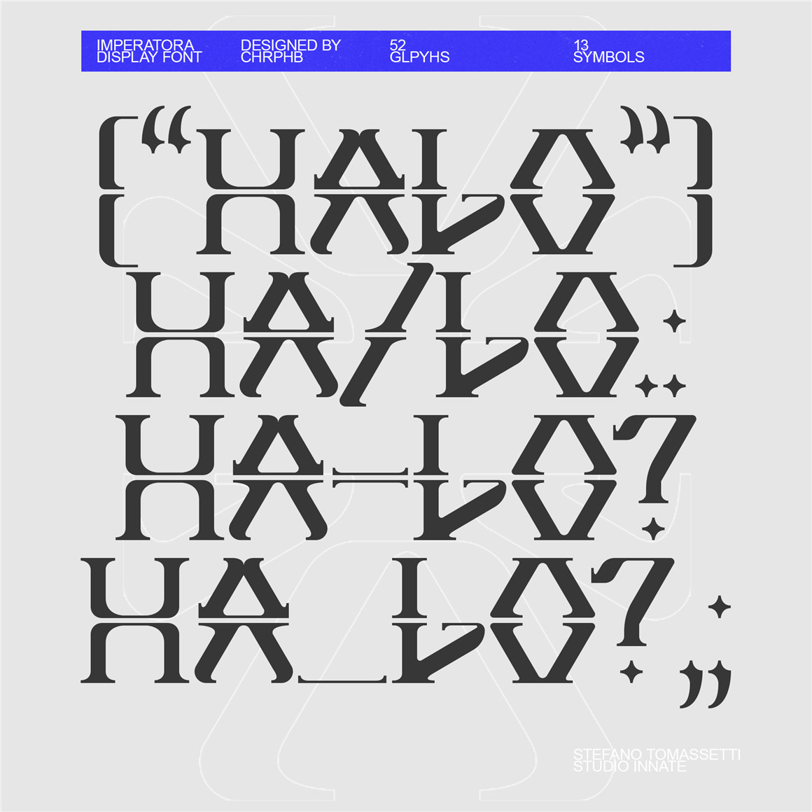 Studio Innate 赛博机能游戏优雅神秘奢华抽象艺术海报徽标标题LOGO设计装饰英文字体 Imperatora 设计素材 第5张-素材湾丨精选海外优质设计素材资源 Studio Innate 赛博机能游戏优雅神秘奢华抽象艺术海报徽标标题LOGO设计装饰英文字体 Imperatora 设计素材 sucaiwan.com