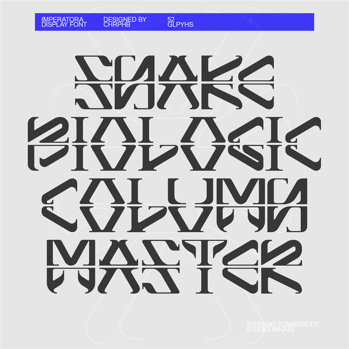 Studio Innate 赛博机能游戏优雅神秘奢华抽象艺术海报徽标标题LOGO设计装饰英文字体 Imperatora 设计素材 第6张-素材湾丨精选海外优质设计素材资源 Studio Innate 赛博机能游戏优雅神秘奢华抽象艺术海报徽标标题LOGO设计装饰英文字体 Imperatora 设计素材 sucaiwan.com