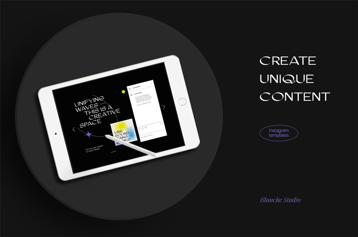 潮流复古弥散光渐变粗体文本音乐INS公众号海报推文排版PSD模版 UNIFYING WAVES Instagram Templates 设计素材 第11张-素材湾丨精选海外优质设计素材资源 潮流复古弥散光渐变粗体文本音乐INS公众号海报推文排版PSD模版 UNIFYING WAVES Instagram Templates 设计素材 sucaiwan.com