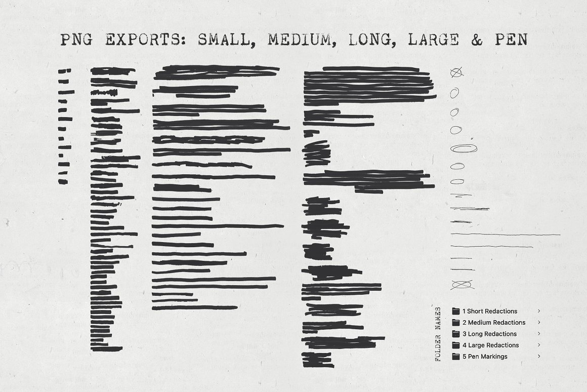 Brent Galloway 110个复古涂鸦手绘黑暗美学纸张粗糙肌理笔刷痕迹涂抹线条标记AI矢量图形套装 Redaction Texture Collection 图片素材 第5张-素材湾丨精选海外优质设计素材资源 Brent Galloway 110个复古涂鸦手绘黑暗美学纸张粗糙肌理笔刷痕迹涂抹线条标记AI矢量图形套装 Redaction Texture Collection 图片素材 sucaiwan.com