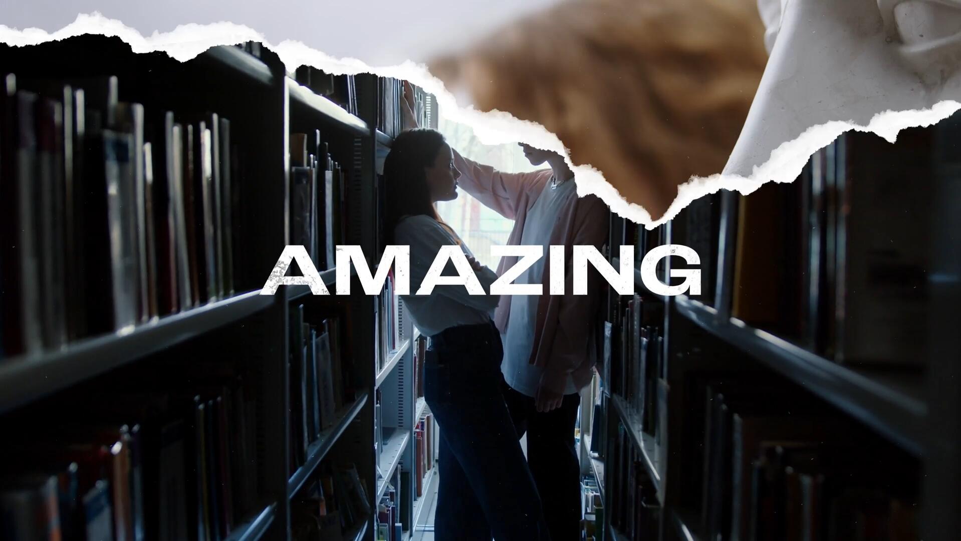 AE模板：新潮邋遢粗糙撕纸美学撕裂边缘定格快闪动画开场片头 , sucaiwan.com