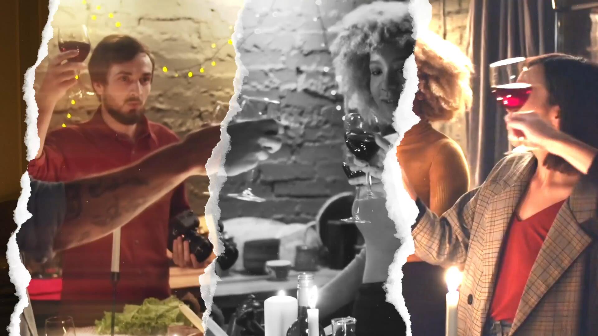 AE模板：新潮邋遢粗糙撕纸美学撕裂边缘定格快闪动画开场片头 , sucaiwan.com