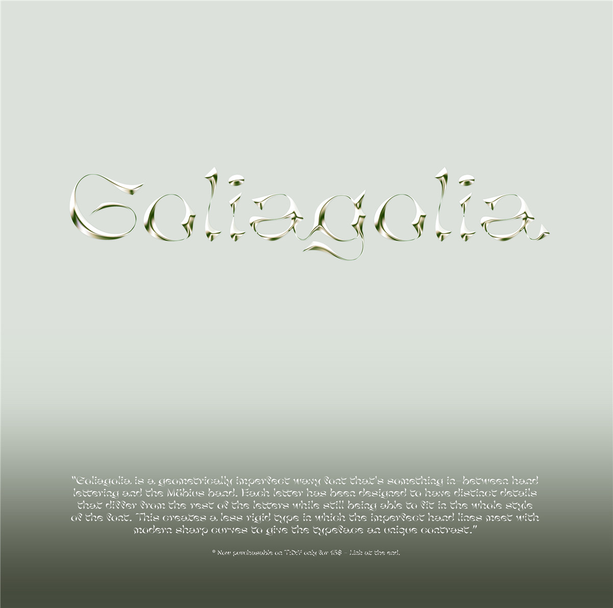 时尚炫酷巴洛克式曲线标题徽标文字设计手写英文字体 GoliaGolia Font , sucaiwan.com