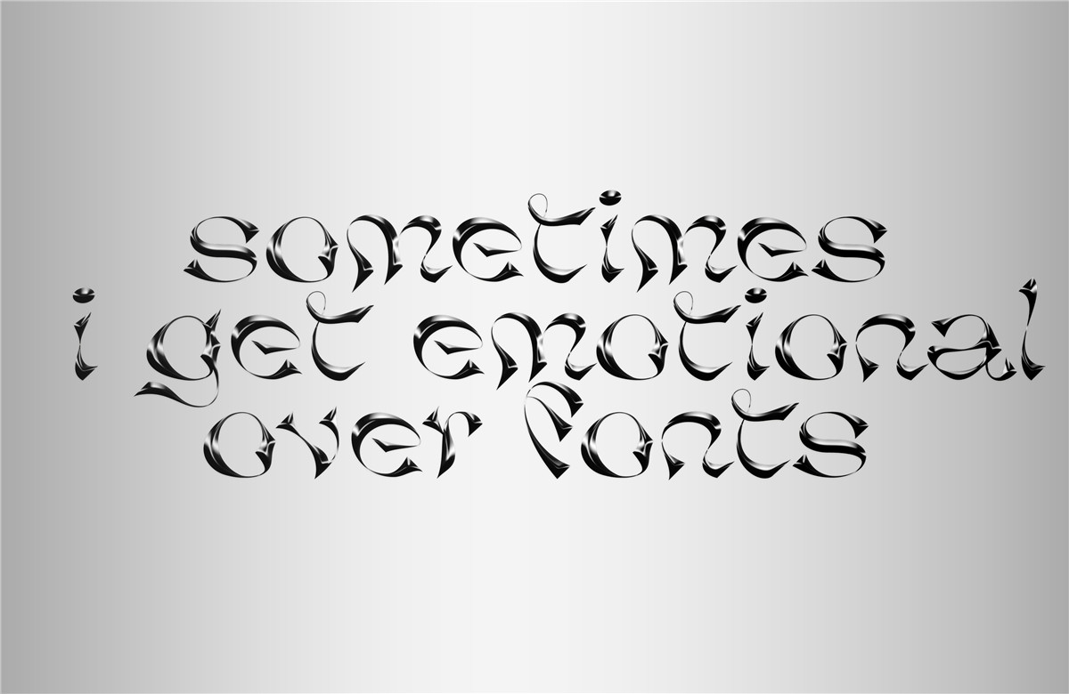 时尚炫酷巴洛克式曲线标题徽标文字设计手写英文字体 GoliaGolia Font , sucaiwan.com