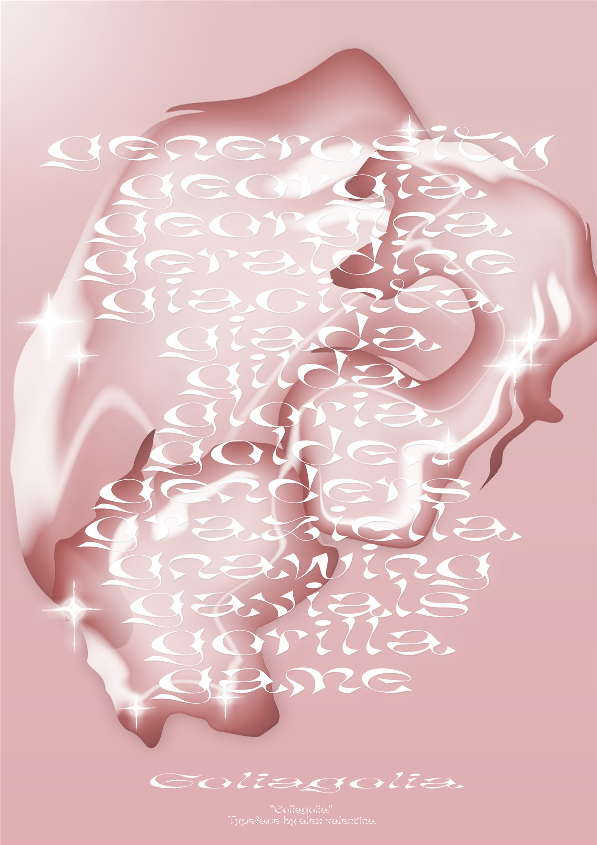 时尚炫酷巴洛克式曲线标题徽标文字设计手写英文字体 GoliaGolia Font , sucaiwan.com