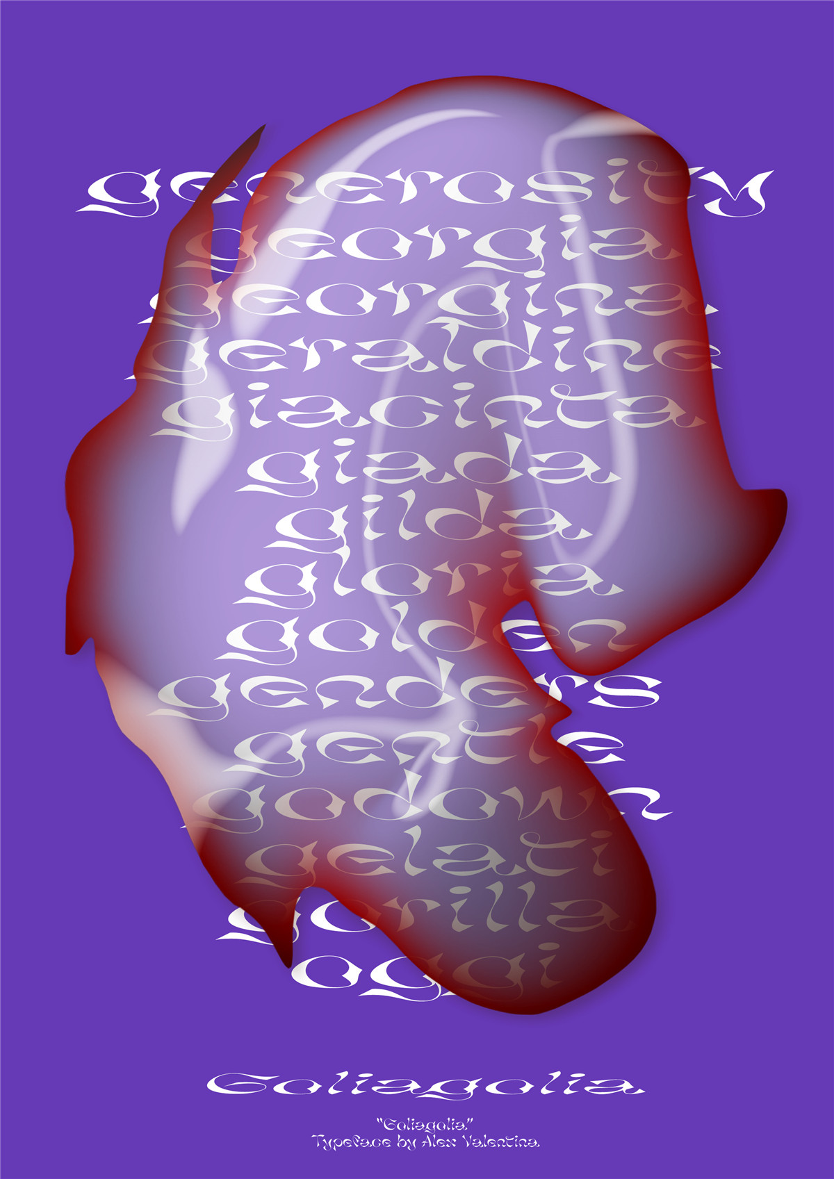 时尚炫酷巴洛克式曲线标题徽标文字设计手写英文字体 GoliaGolia Font , sucaiwan.com