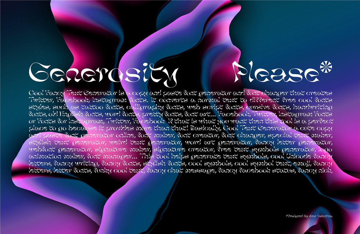 时尚炫酷巴洛克式曲线标题徽标文字设计手写英文字体 GoliaGolia Font , sucaiwan.com