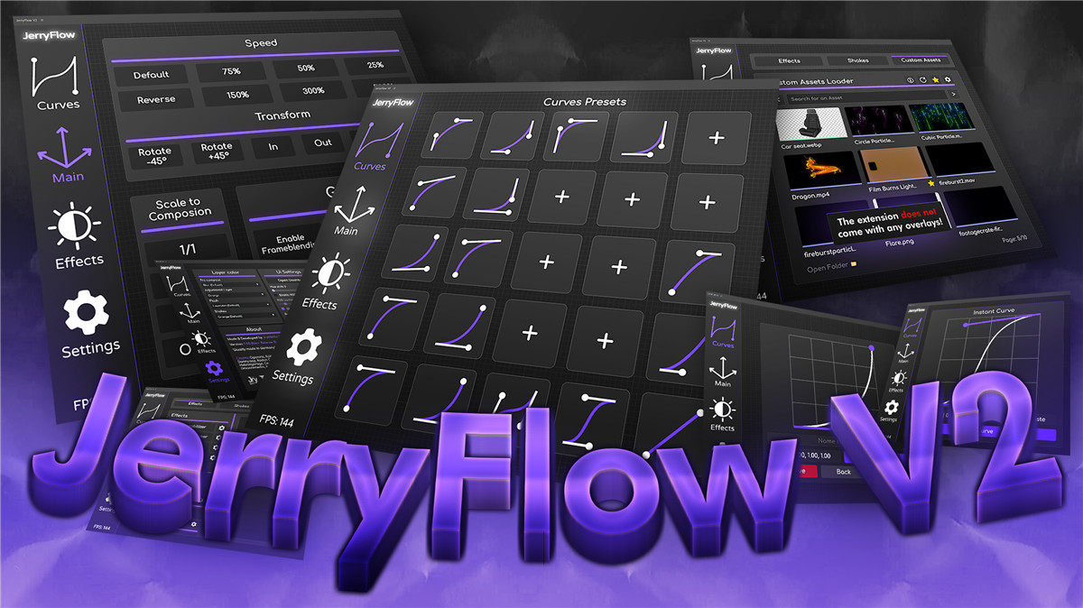 JerryFlow V2 AE工作全流程简化快捷抖动摇晃跟踪模糊剪辑效率神器AE插件 JerryFlow – JerryFlow V2 插件预设 第1张-素材湾丨精选海外优质设计素材资源 JerryFlow V2 AE工作全流程简化快捷抖动摇晃跟踪模糊剪辑效率神器AE插件 JerryFlow – JerryFlow V2 插件预设 sucaiwan.com