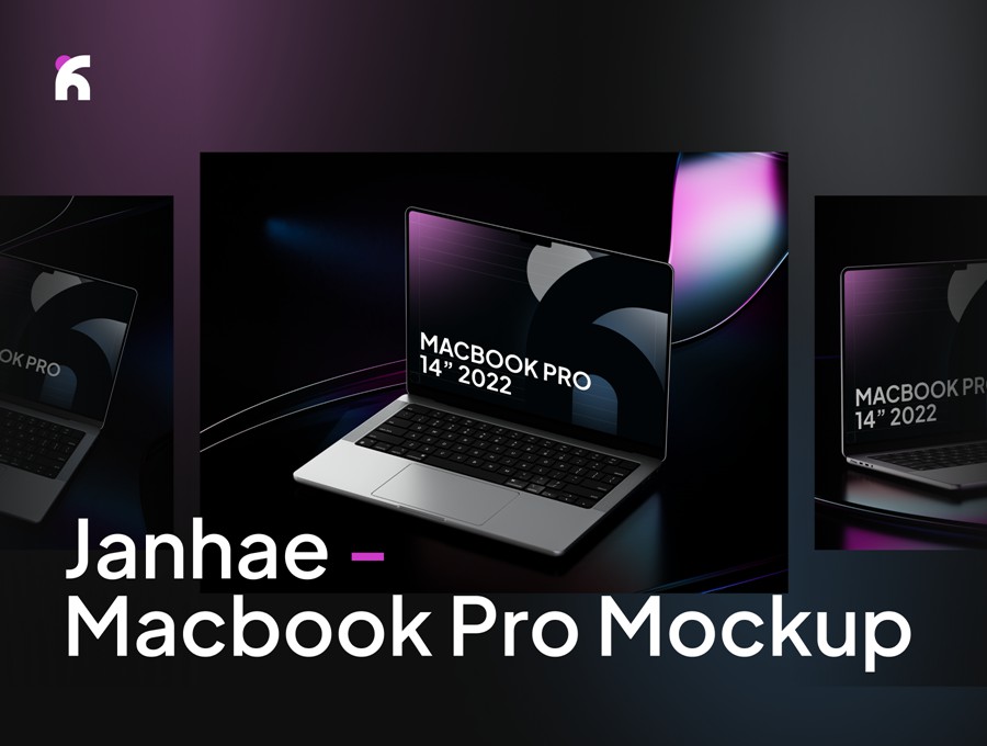 黑化风苹果MacBook Pro笔记本电脑演示效果图PS贴图样机模板素材 Janhae – Macbook Pro Dark & Colorful Mockup v.01 样机素材 第1张-素材湾丨精选海外优质设计素材资源 黑化风苹果MacBook Pro笔记本电脑演示效果图PS贴图样机模板素材 Janhae – Macbook Pro Dark & Colorful Mockup v.01 样机素材 sucaiwan.com