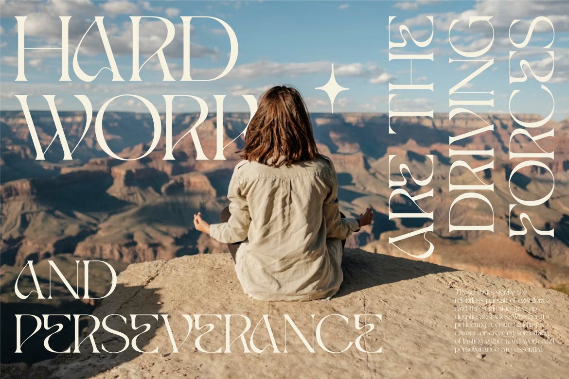 优雅美学品牌杂志标识设计衬线英文字体安装包 Qugen Luxury Seri Font 设计素材 sucaiwan.com