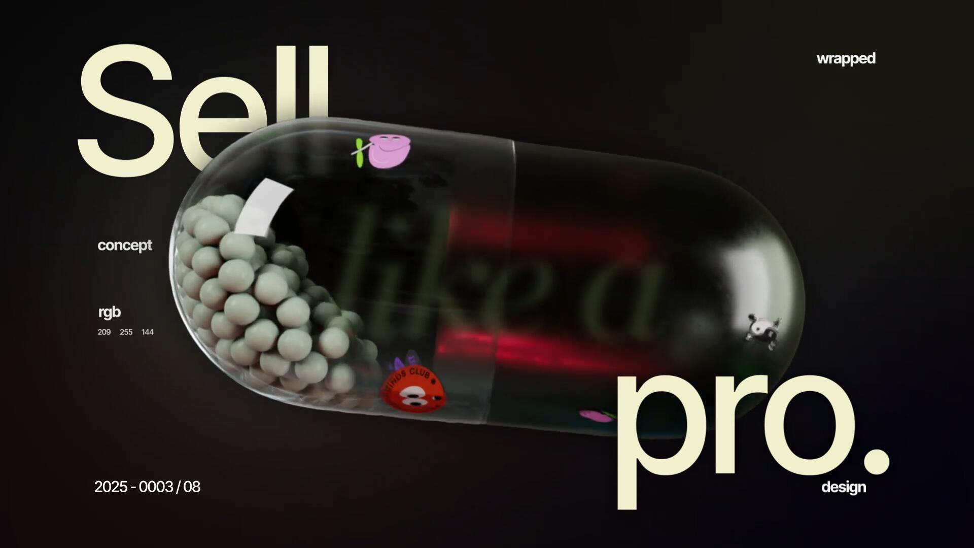 AE模板：大胆创意抽象美学3D动态前卫玻璃极简排版元素模板 , sucaiwan.com