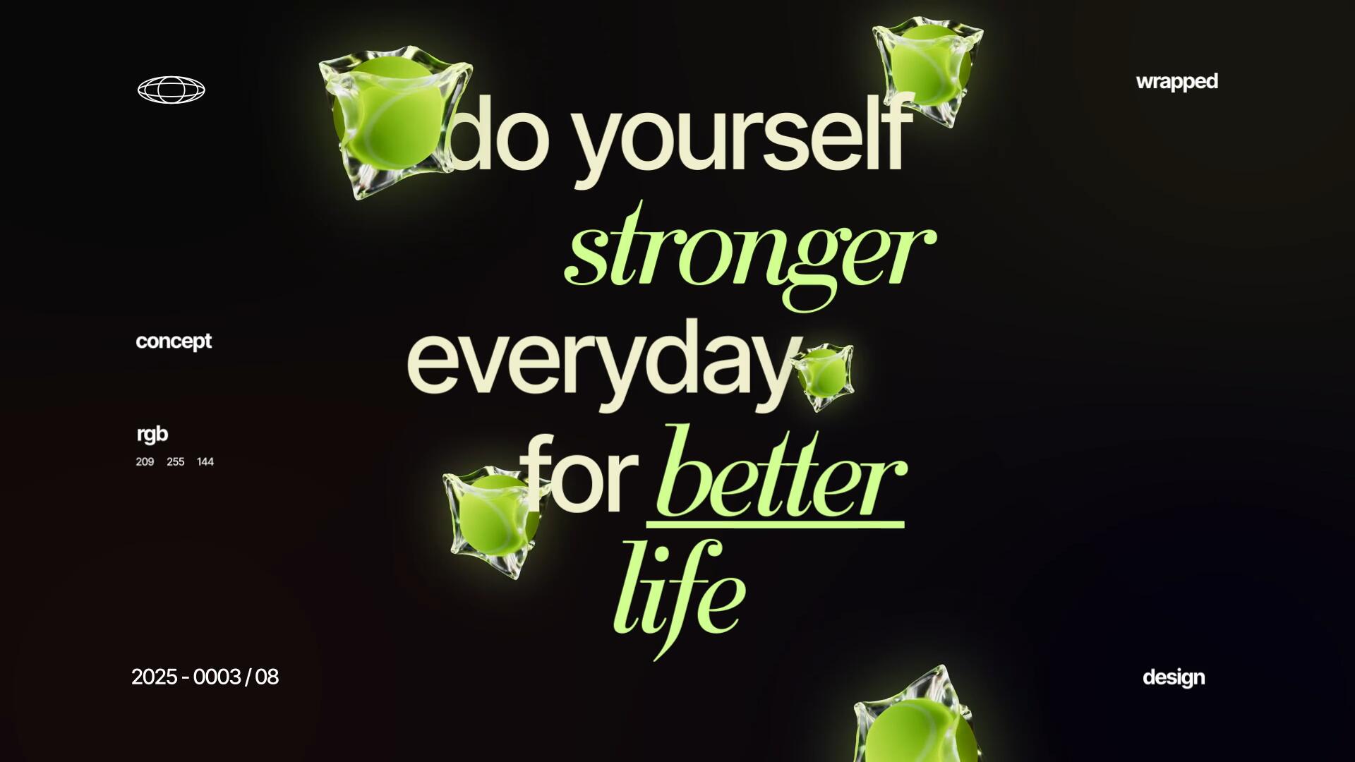 AE模板：大胆创意抽象美学3D动态前卫玻璃极简排版元素模板 , sucaiwan.com