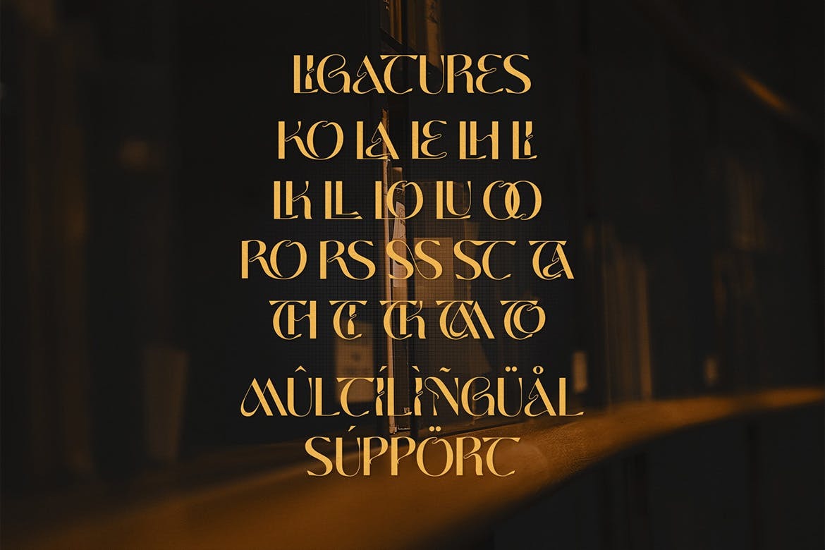 复古风潮奢华魅力现代怀旧徽标设计杂志海报排版英文字体 Brothers DISPLAY TYPEFACE 设计素材 sucaiwan.com