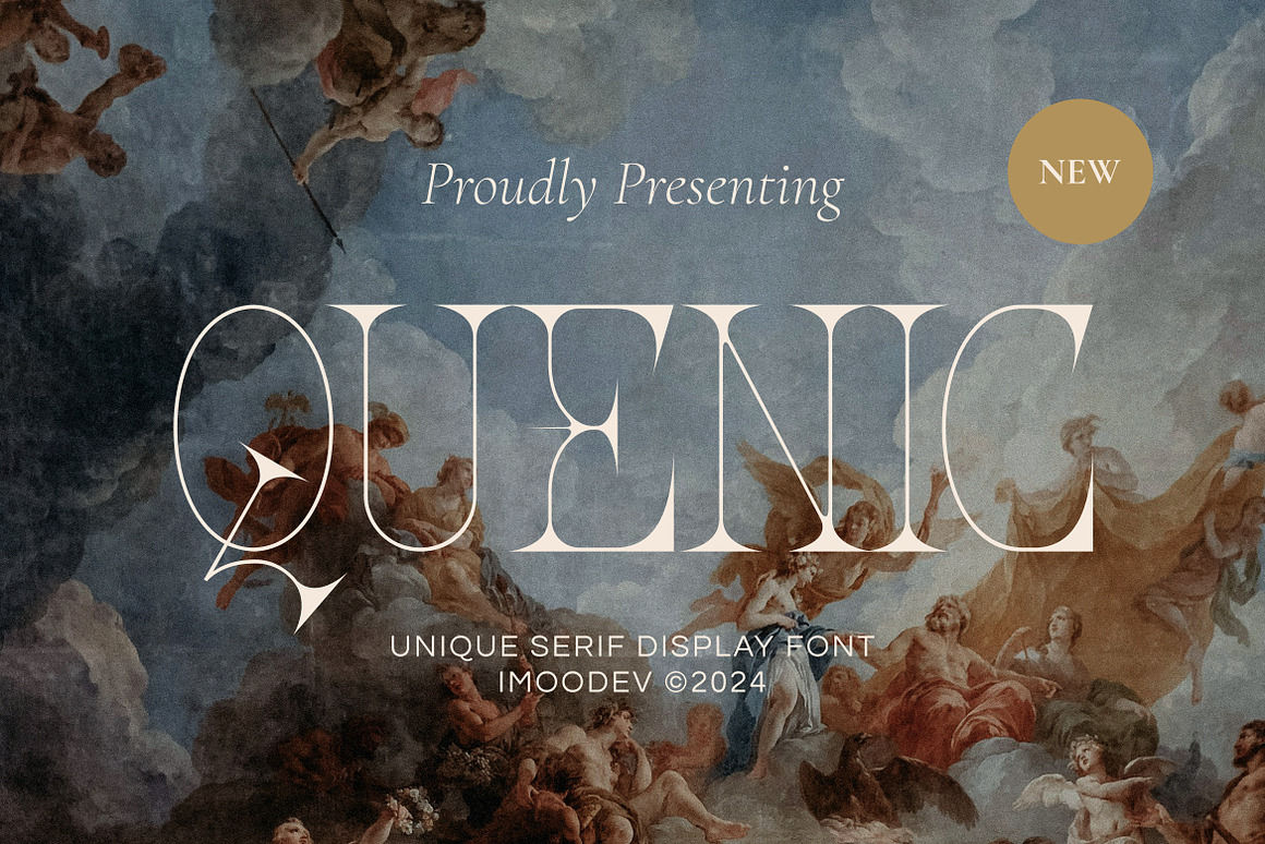 复古奢华杂志海报婚礼徽标设计衬线英文字体安装包 Quenic – Unique Serif Font 设计素材 第1张-素材湾丨精选海外优质设计素材资源 复古奢华杂志海报婚礼徽标设计衬线英文字体安装包 Quenic – Unique Serif Font 设计素材 sucaiwan.com