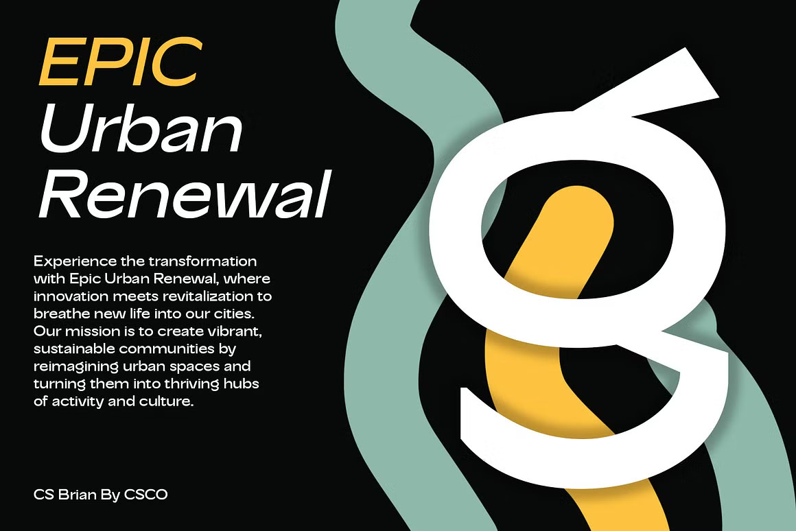 现代时尚美学杂志海报徽标网站设计无衬线英文字体安装包 CS Brian – Contemporary Font 设计素材 sucaiwan.com