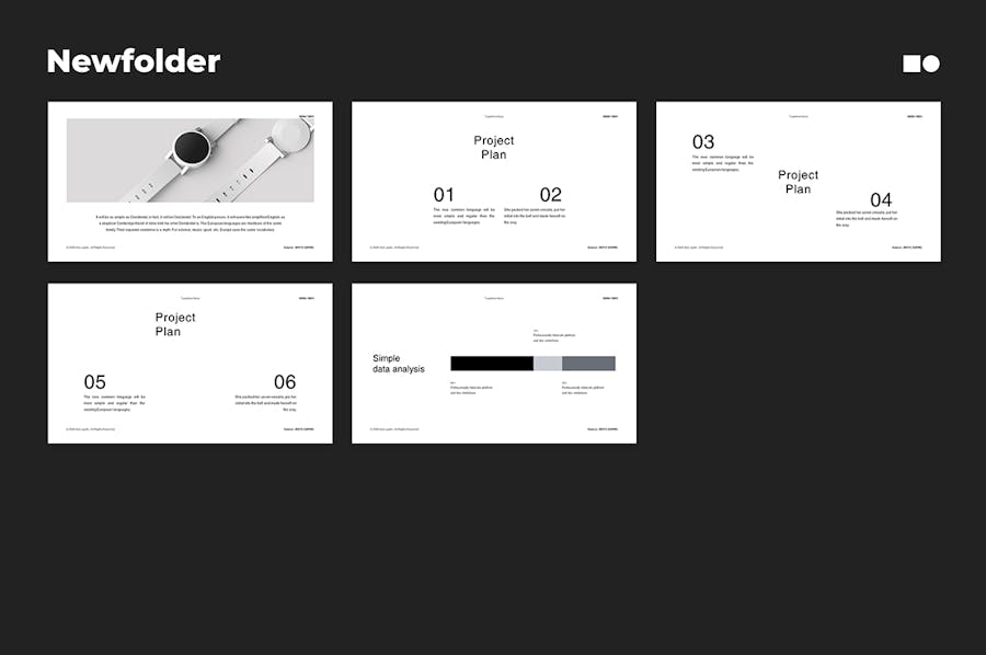 优雅极简品牌营销策划演示文稿设计模版 New Folder – Presentation Templates 幻灯图表 sucaiwan.com