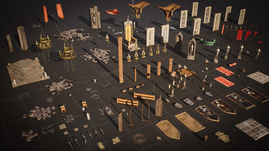逼真风格化哥特式骑士王座大教堂ue模型3d设计素材 Throne Room Environment Kit 样机素材 第10张-素材湾丨精选海外优质设计素材资源 逼真风格化哥特式骑士王座大教堂ue模型3d设计素材 Throne Room Environment Kit 样机素材 sucaiwan.com